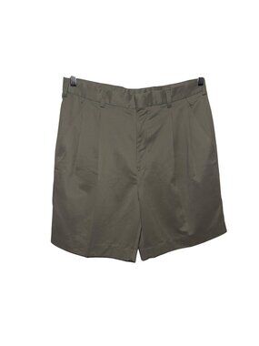 Izod Mens Gray Pleated Front Golf Shorts Size 34